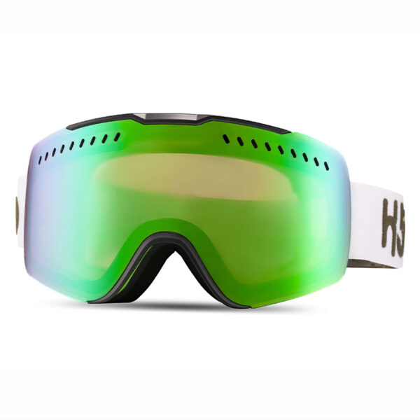 FA-022 green full revo lens black frame tubeesports high contrast lens ski goggle