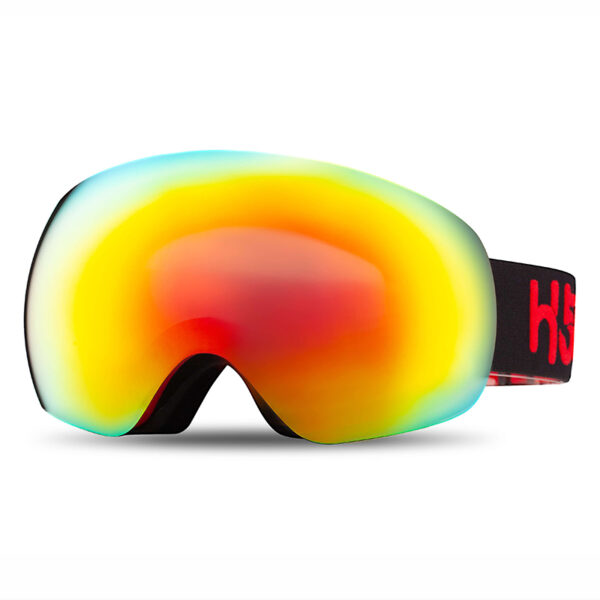 FA-036 ski goggle 2 black red lens framless rimless frame green lens tubeesports