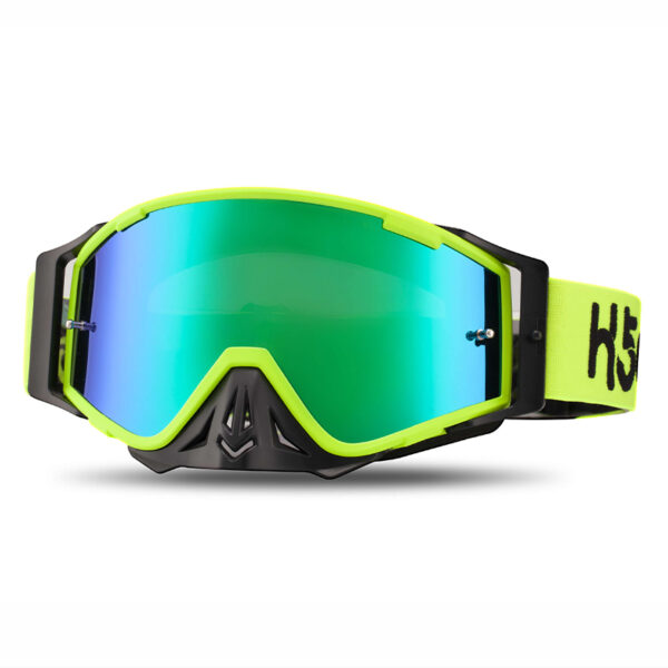 FA-051 motorcycle goggle mx goggle 2 green lens full revo fluocent frame fluocent green lframe mx goggle MTB goggle